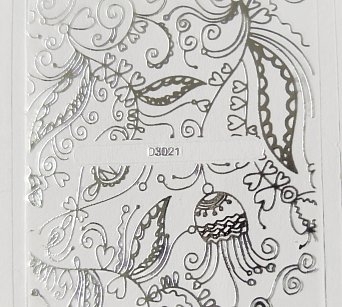 Nálepka stříbrná 21