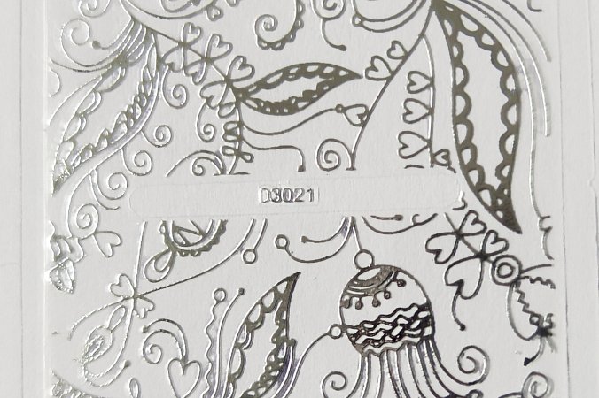 Nálepka stříbrná 21