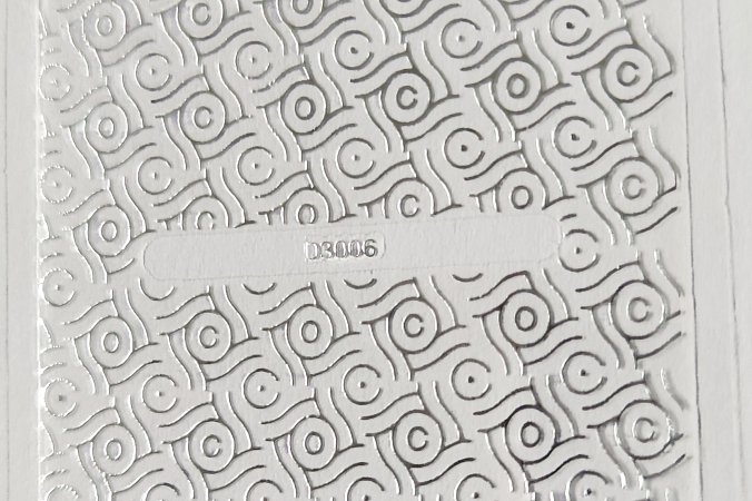 Nálepka stříbrná 06