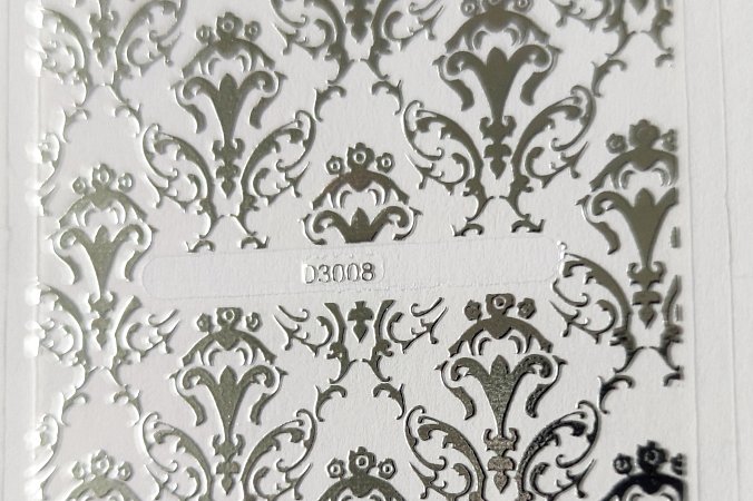 Nálepka stříbrná 08 