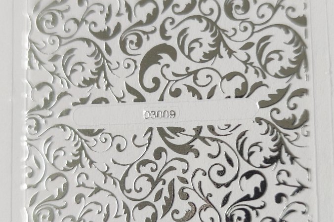 Nálepka stříbrná 09 