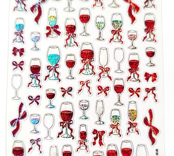 3D nálepka skleničky 