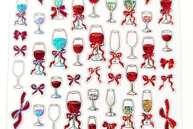 3D nálepka skleničky 