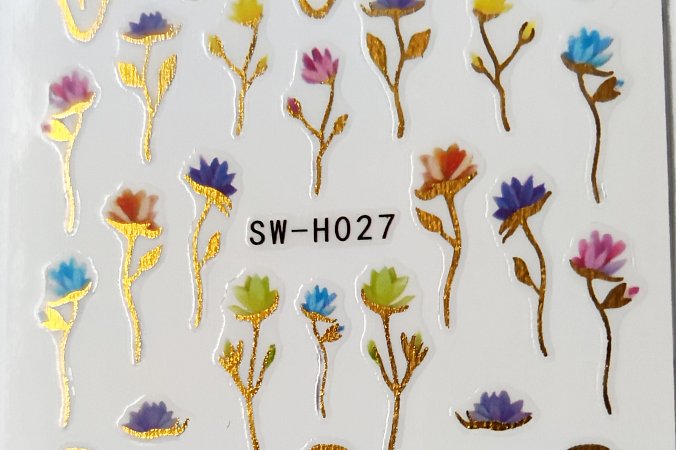 Nálepka zlatý hologram 27