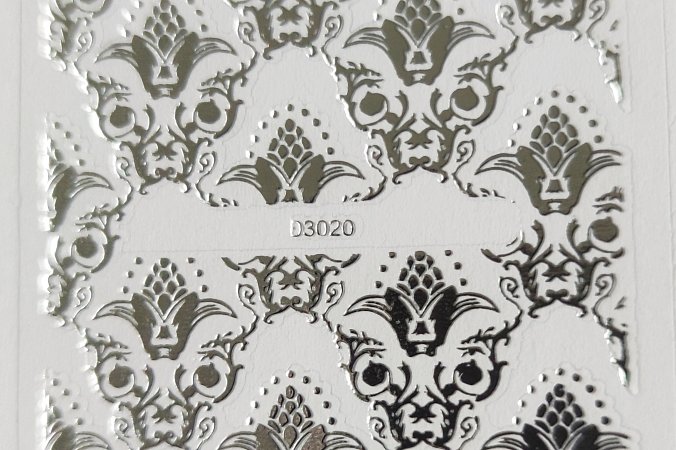 Nálepka stříbrná 20