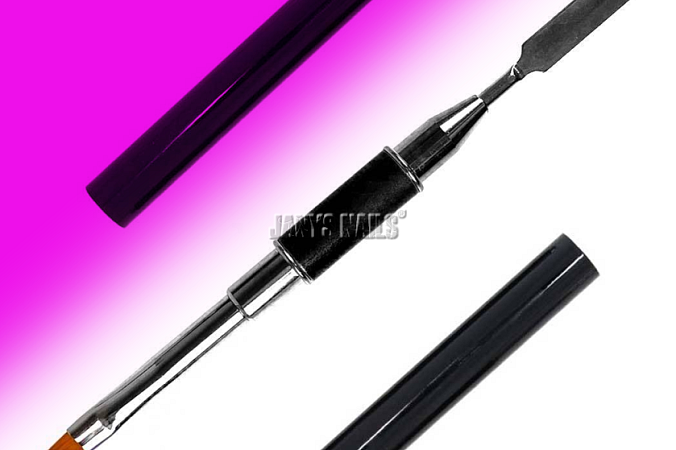 Štětec na polygel se špachtlí zavírací  | Štětce 