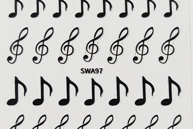 Nálepka Noty černá 