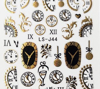 Silvestrovské hodiny nálepka 