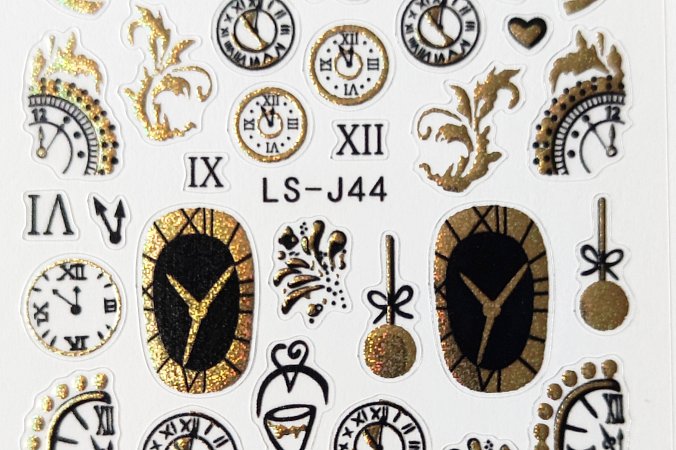 Silvestrovské hodiny nálepka 