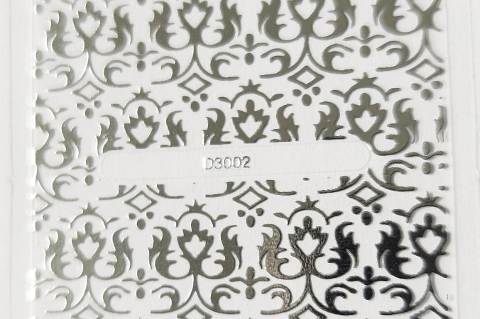 Nálepka stříbrná 02