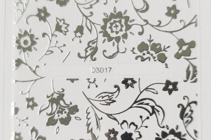 Nálepka stříbrná 17