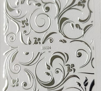 Nálepka stříbrná 24