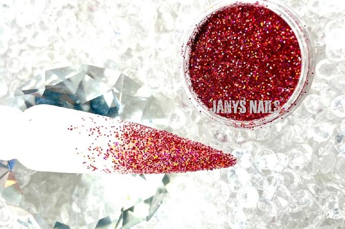 Třpytky Hnědo červené s hologramem 