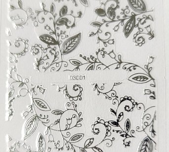 Nálepka stříbrná 01