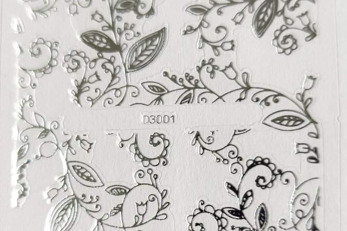 Nálepka stříbrná 01