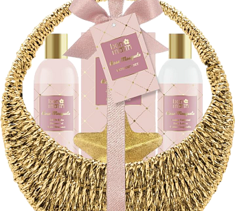 Koupelový set v košíku (sprchový gel+mýdlo+šumivá hvězda)