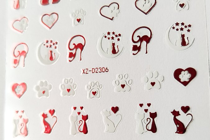 Nálepka červený hologram pacičky 