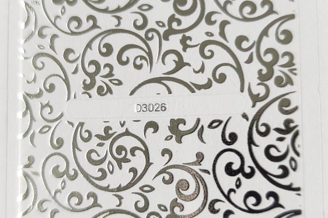 Nálepka stříbrná 26