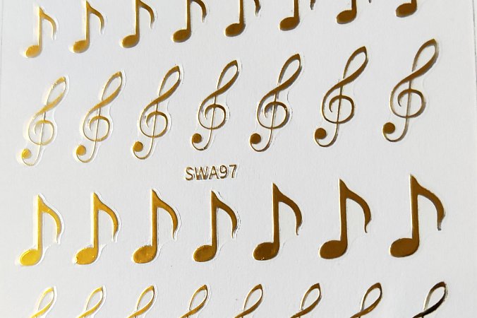 Nálepka Noty zlata 