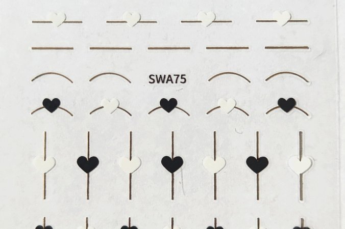 Nálepka srdíčko černé 